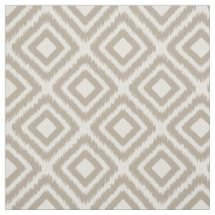 Braune Farbe, modernes Ikat-Diamantmuster Stoff