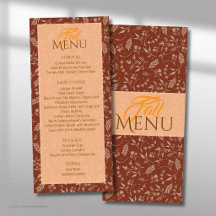 Braune Farbtöne Herbstlassen Flat Menu