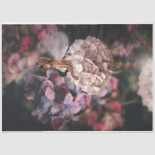 braune Feen-Fantasie Hydrangea Couture-Portrait Seidenpapier