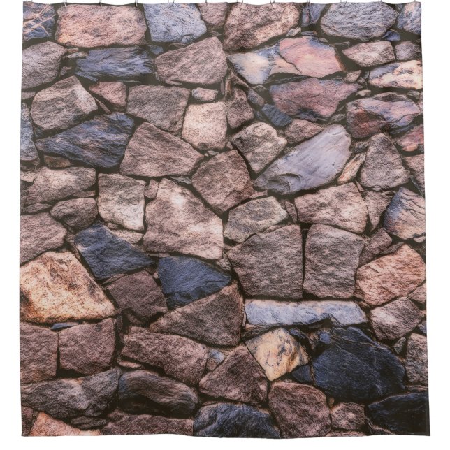 Braune Felswand Duschvorhang (Vorderseite)