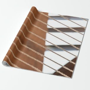 Braune Fensterläden tagsüber Geschenkpapier