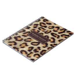 Braune Flecken Leopardenmuster Notizblock