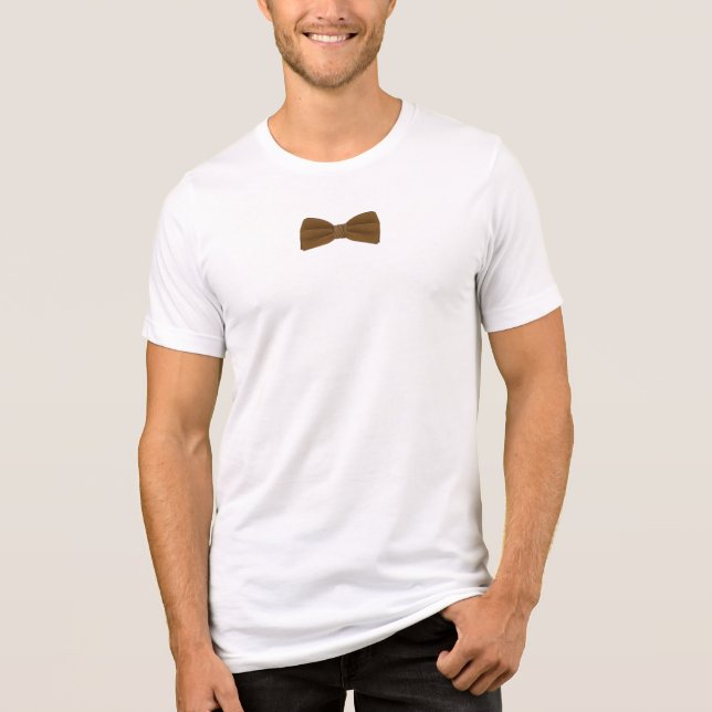 Braune Fliege Tri-Blend Shirt (Vorderseite)