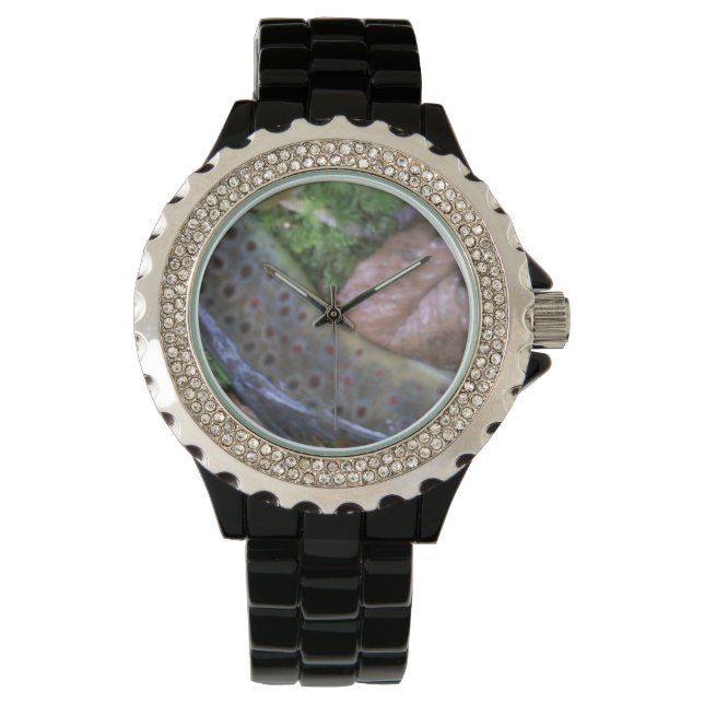 Braune Forelle, Fliegenfischer Armbanduhr (Vorderseite)