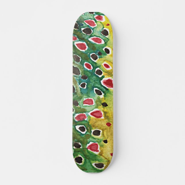 Braune Forellen Fischen Sport Fischer Skateboard (Vorne)