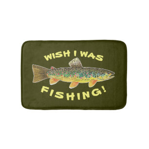Braune Forellen "Wish I was Fish" Badematte