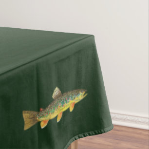 Braune Forellenfischerei Ichthyologie Dekoration G Tischdecke