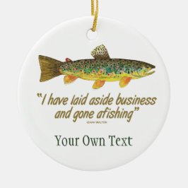 Braune Forellenfischerei Keramikornament