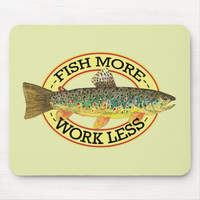Braune Forellenfischerei Mousepad (Vorne)