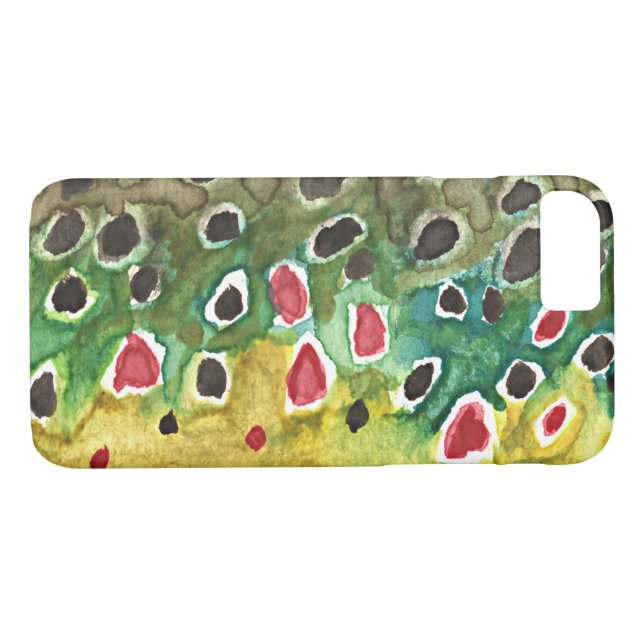 Braune Forellenfliege Case-Mate iPhone Hülle (Rückseite (Horizontal))