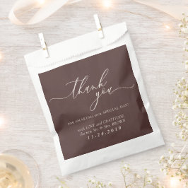 Braune formelle minimalistische Hochzeit Geschenktütchen