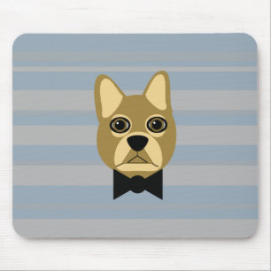 Braune Frenchie Bulldog, Streifen Mousepad