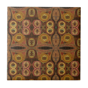 Braune gelbe Kreise geometrische Design kitty Stim Fliese