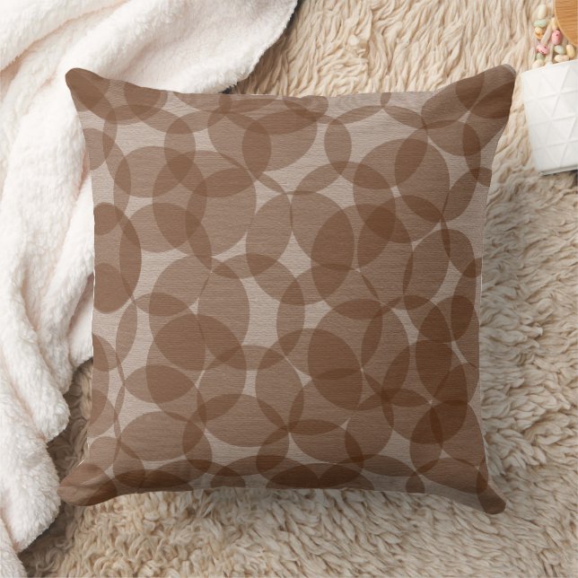 Braune geometrische Erdtöne Kissen (Decke)
