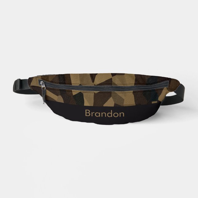 Braune geometrische Formen Sticker Bauchtasche (Vorderseite)