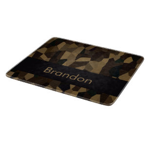 Braune geometrische Formen Sticker Schneidebrett