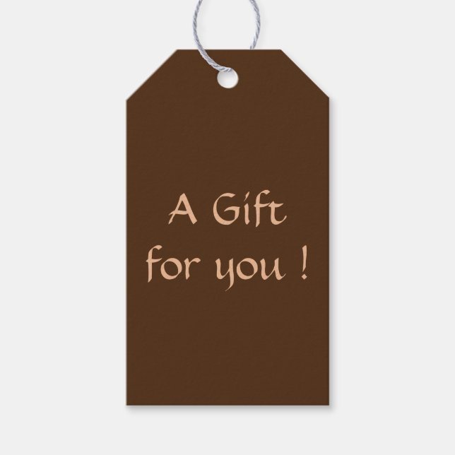 Braune Geschenkanhänger (Vorderseite)