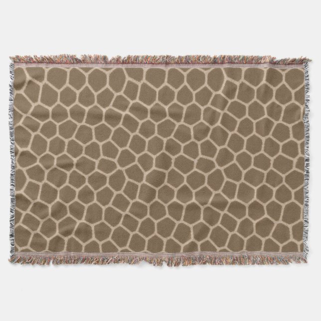 Braune Giraffe Wurfdecke Decke (Vorderseite)