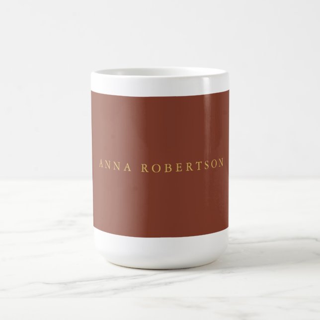 Braune Goldfarben Beruflich Trendy Dein Name Kaffeetasse (Mittel)