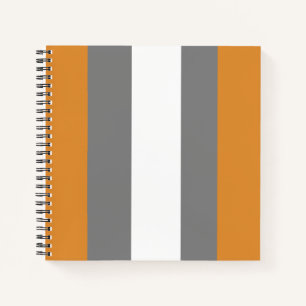 Braune, graue und weiße Streifen Notizbuch