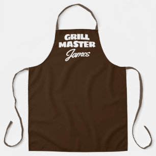 Braune GRILLEN Schürze für Männer