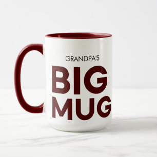 Braune große Tasse Riesige Tasse Großvaters