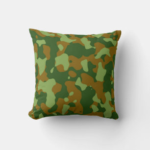 Braune grüne Camouflage dekoratives Kissen