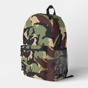 Braune grüne Camouflage Notebook Bedruckter Rucksack