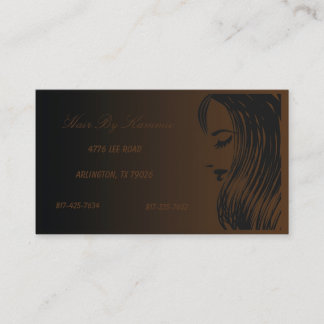 Braune Haare, Nagel, Make-up-Visitenkarte Terminkarte