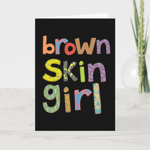 Braune Haut Mädchen Kinder Mädchen Frauen Afro Kön Karte