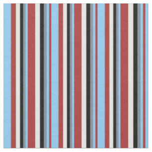 Braune, helle Sky Blue, Grau, Schwarz & Minze Crem Stoff