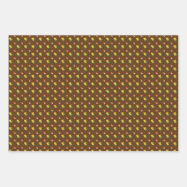 braune Herzen Geschenkpapier Set