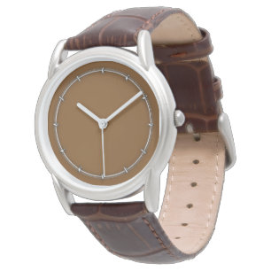 Braune Hintergrundfarbe Sie können anpassen Armbanduhr