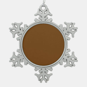 Braune Hintergrundfarbe Sie können anpassen Schneeflocken Zinn-Ornament