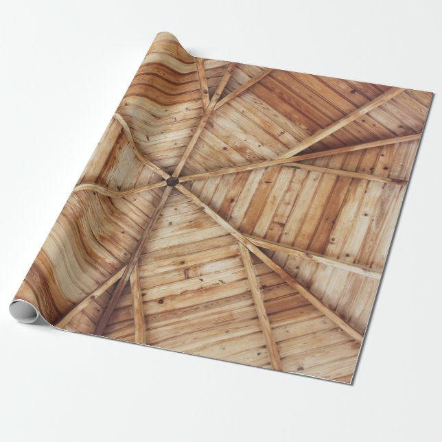 Braune Holzdecke Geschenkpapier (Ungerollt)