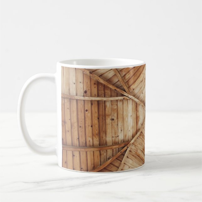 Braune Holzdecke Kaffeetasse (Links)