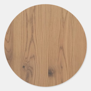 Braune Holzmaserung Runder Aufkleber