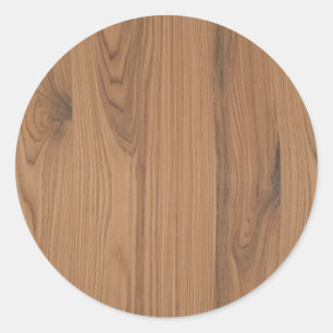 Braune Holzmaserung Runder Aufkleber