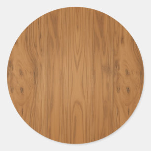 Braune Holzmaserung Runder Aufkleber
