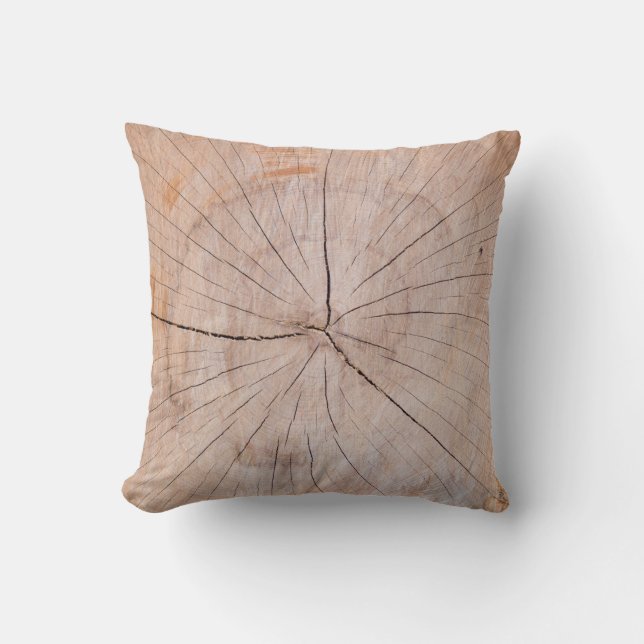Braune Holzplatte Kissen (Vorderseite)