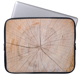Braune Holzplatte Laptopschutzhülle