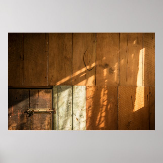 Braune Holzwand Poster (Vorne)