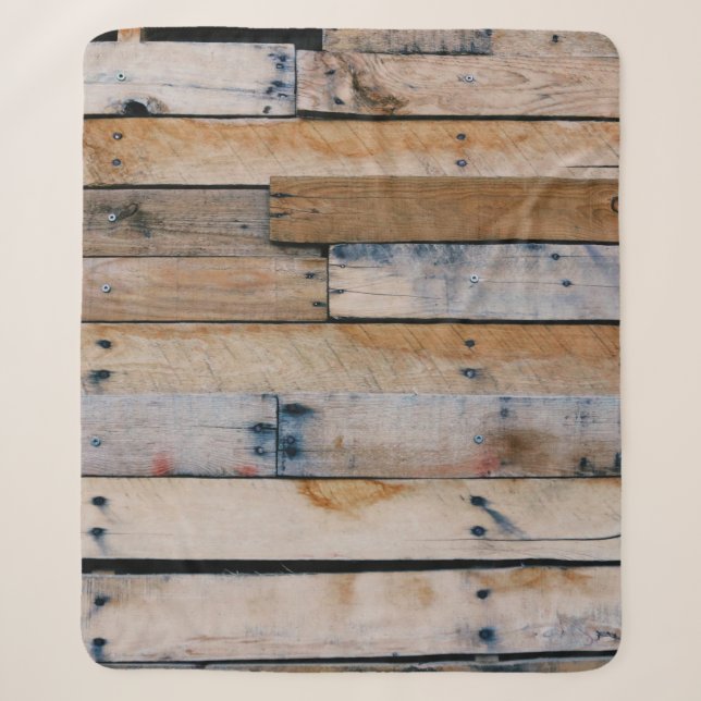 Braune Holzwand Sherpadecke (Vorderseite)