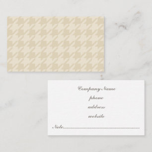 Braune Houndstooth Visitenkarte