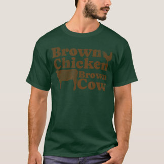 Braune Huhn Braune Kuh 1970er Musik Bow Chicka Wow T-Shirt