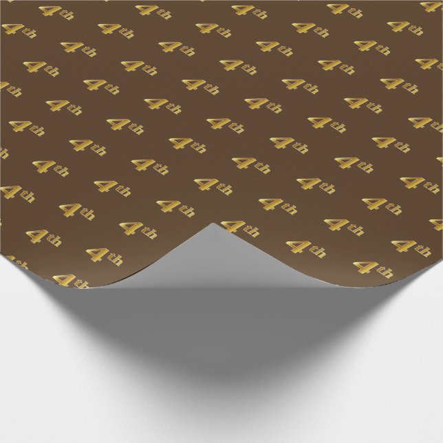 Braune, Imitate Gold 4. (4.) Event Wrapping Paper Geschenkpapier (Ecke)