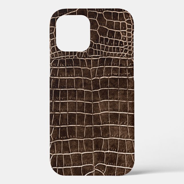 Braune Imitate Krokodile Leder Case-Mate iPhone Hülle (Rückseite)