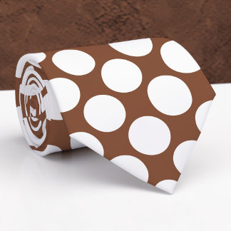 Braune Jumbo-Polka-Punkte individuelle Krawatte