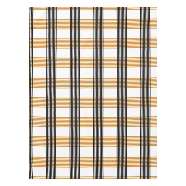 Braune Karierte Karo-Muster Tischdecke (Vorderseite)