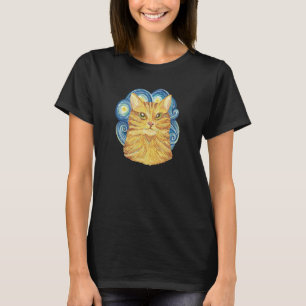 Braune Katze in Öl gemalt für Katzen T-Shirt